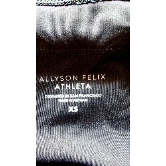 Alyson Felix Athleta Pants, Yoga, Running, Reflector, Mesh Sides, Black, Sz XS - Picture 5 of 10